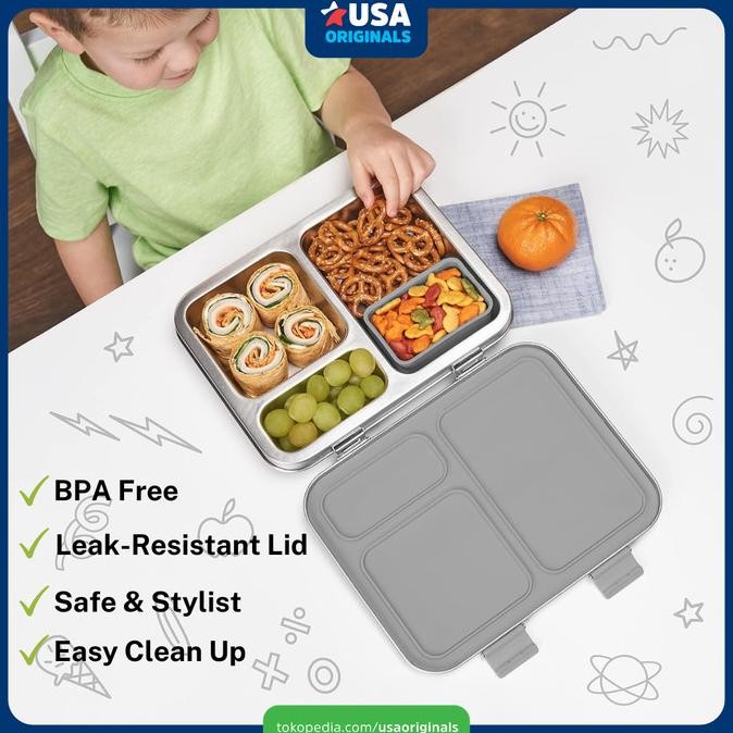 Promo Bentgo Kids Lunch Box Stainless Steel Leak Resistant Kotak Makan Anak