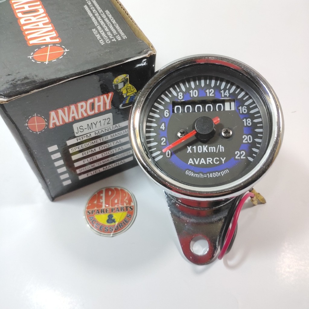 Speedometer Bulat Chrome Kilometer Variasi Limited Item Barang Langka Spare Part Motor Klasik