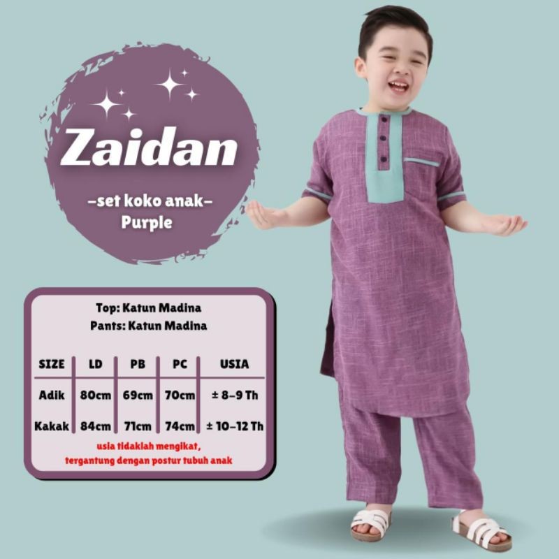 Zaidan Set Koko Anak by Another/set koko anak ramadhan/koko anak premium