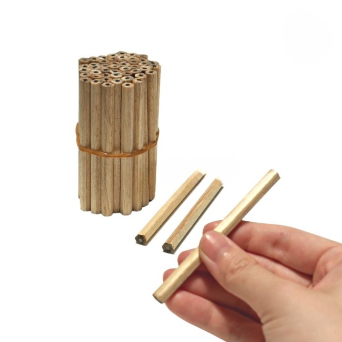 

(1 Iket Isi 50 Pcs) Pensil 2B Kayu Pendek Polos / Pensil Mini Kecil / Pencil Hotel Wood Pencils Segi