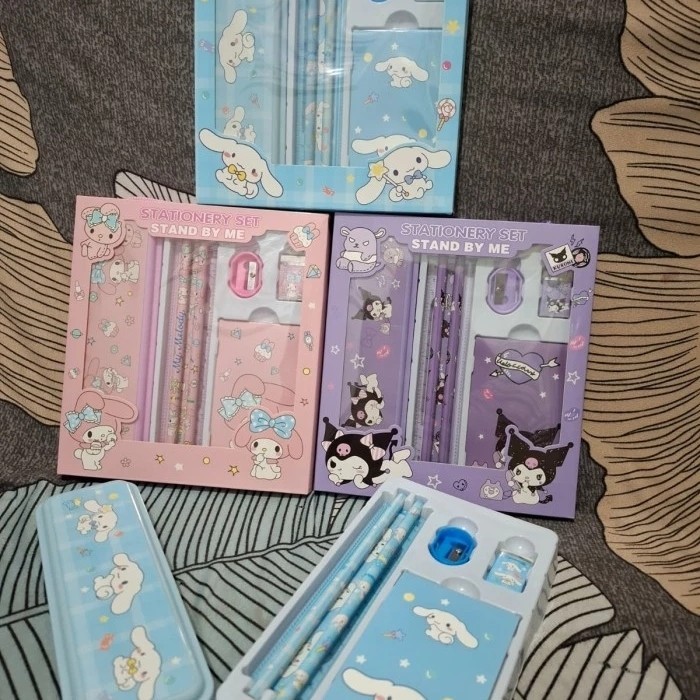 

Pensil Set 7 In 1 Sanrio Cinnamoroll Kuromi Melody / Stationery Set 7 In 1 / Alat Tulis Anak Lengkap