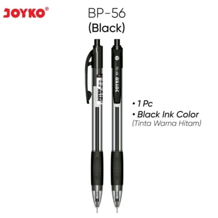 

Joyko Ballpen Bp - 56 Hitam Isi 12 Pcs