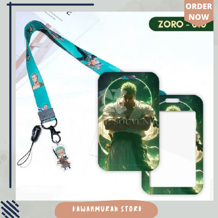 

Id Card Holder Motif Zoro One Piece / Nametag Zoro / Lanyard Zoro