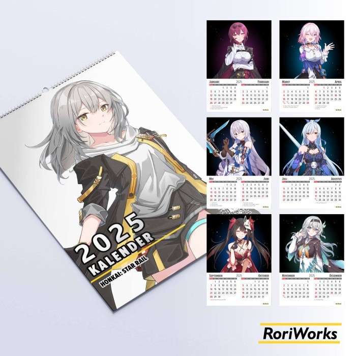 

Kalender Dinding 2025 - Honkai Star Rail