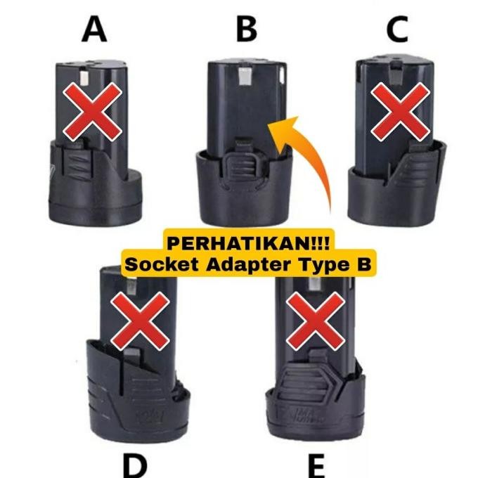 Adapter Baterai 12V (Type B) - U/Tool Fixman 12V, 3Dprint Abs