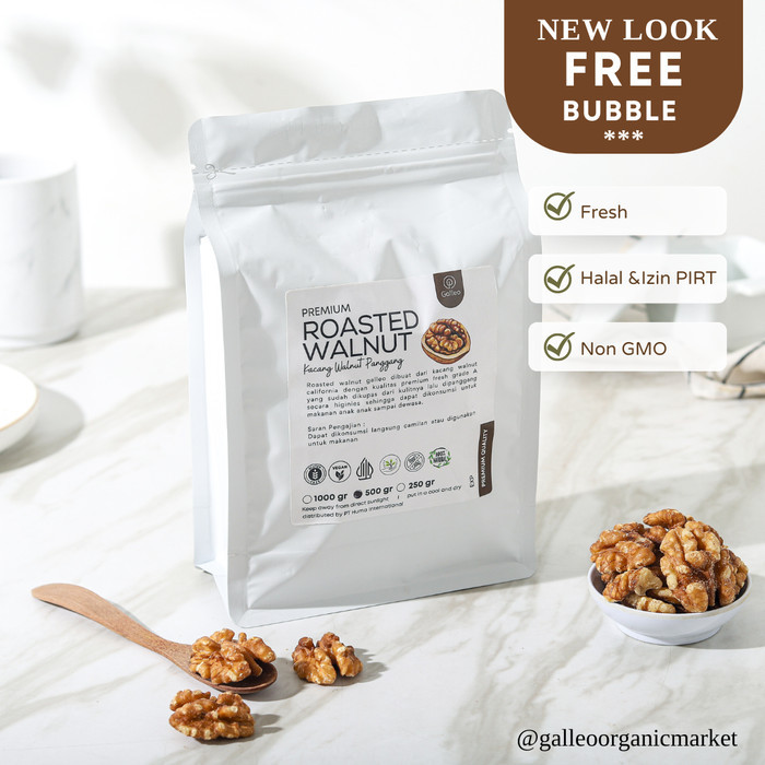 

KACANG WALNUT PANGGANG 1 KG / WALNUT ROASTED PREMIUM NUTS BY GALLEO