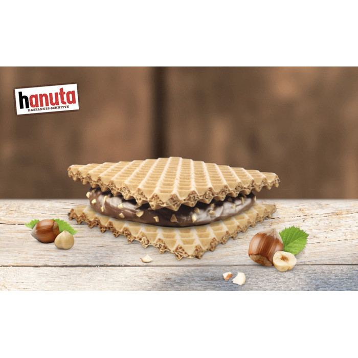 

FERRERO HANUTA MINIS 200 GR BISCUIT CHOCOLATE HAZELNUT WAFER