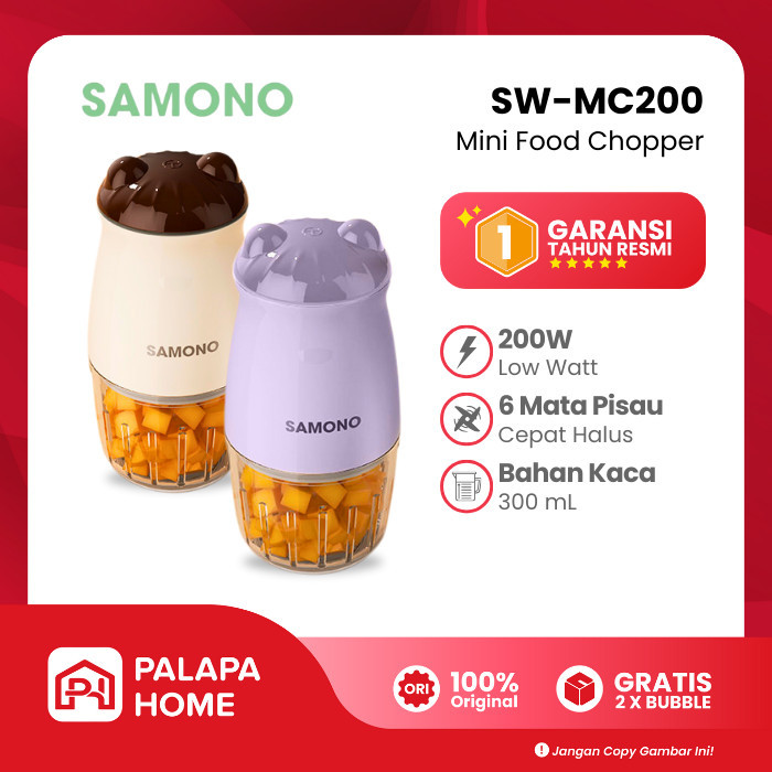 Food Chopper Mini Kaca Blender Mpasi Coper Bumbu Choper Copper Samono