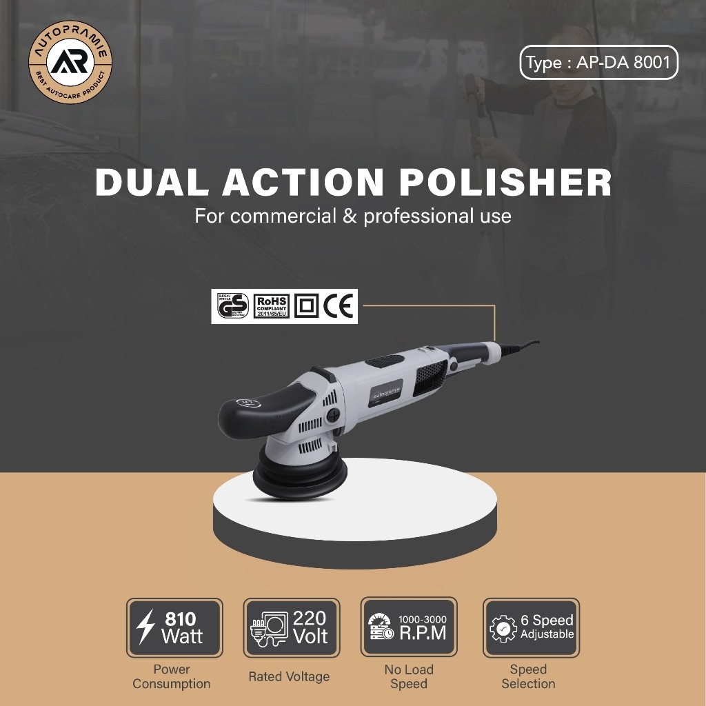 Mesin Poles Dual Action 5 inch orbit 15 mm Autopramie Polisher
