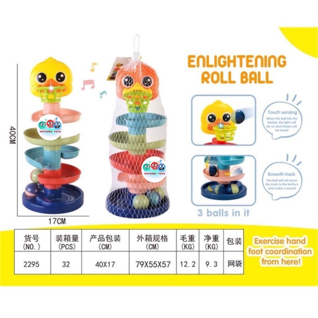 mwn.toys Mainan Baby Enlightening Roll Ball No.2295