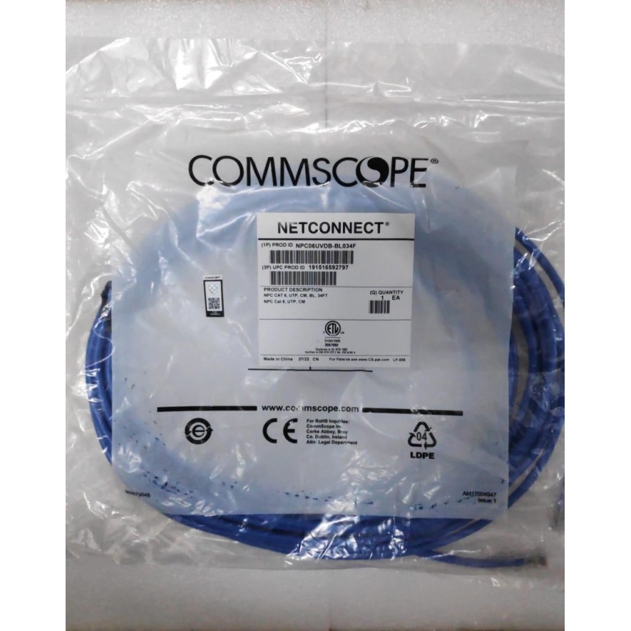 Amp Comscope Patch Cord Cat 6