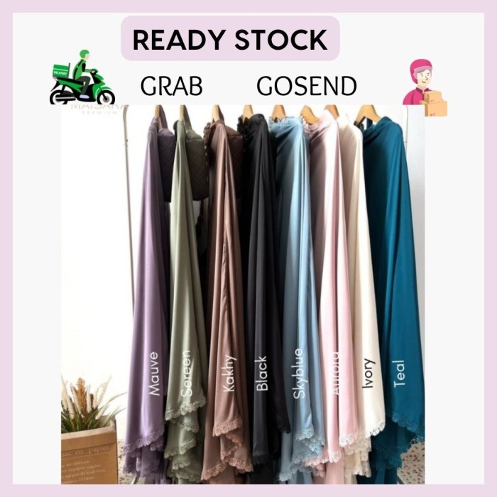 Minajshop Mukena Dewasa Sutra Silky Polos By Royale Premium