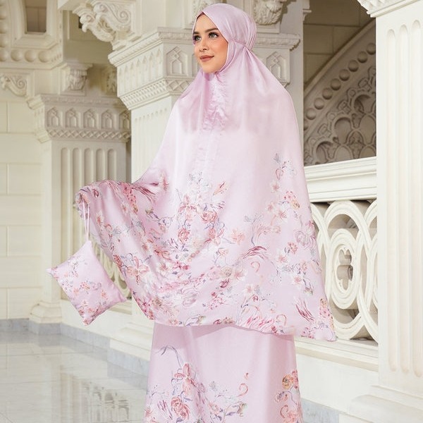 Minajshop Mukena Buttonscarves Farra Prayer Robe - Sweetpea