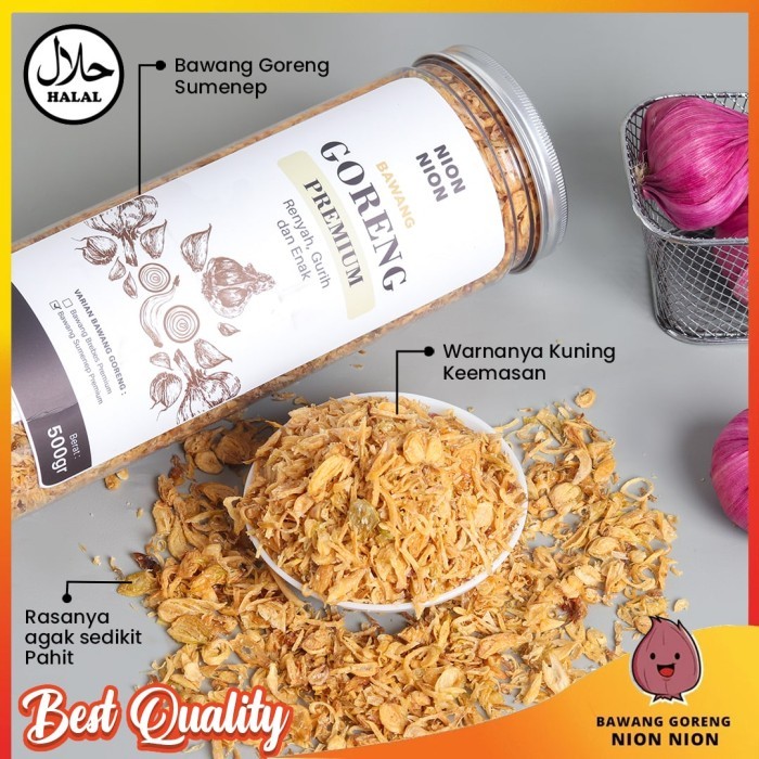 

SALE TERLARIS BAWANG GORENG BREBES PREMIUM ASLI BAWANG MERAH GORENG BRAMBANG GORENG 500 GRAM BAGOR