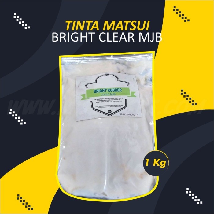 

HOT PROMO MATSUI BRIGHT RUBBER clear tinta sablon untuk separasi - vacum 1kg