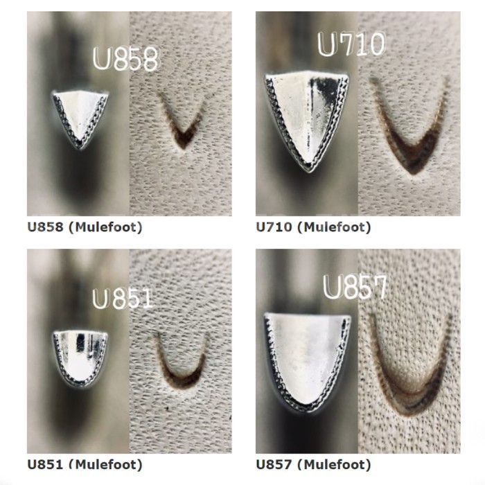

DISKON OKA Factory - Mulefoo Stamps Stamping Tool for Carving leather - JAPAN