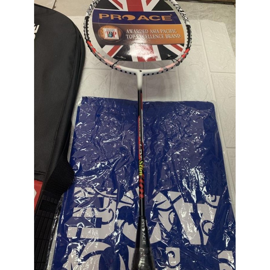 Spesial Raket Badminton Pro Ace Focus 1 Ldt Slim Komplit Senar+Tas+Kaos Ori