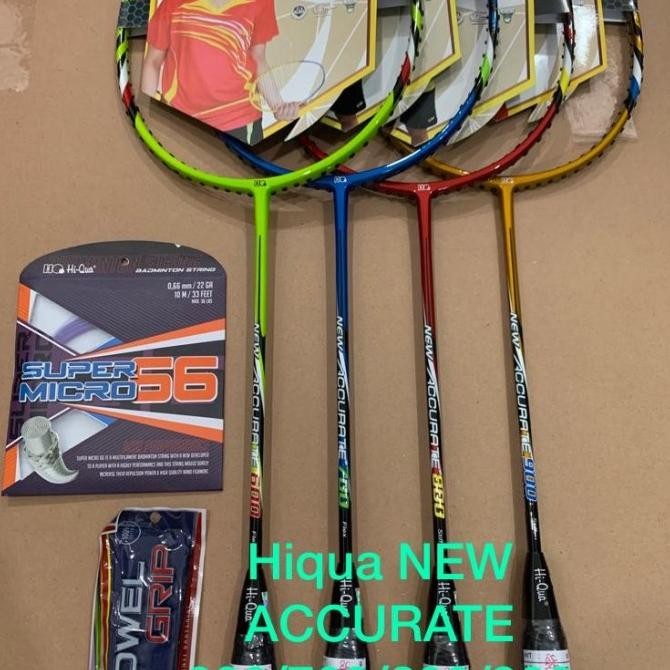 Spesial Raket Badminton Hiqua Hq New Accurate 600/700/800/900 + Grip Original
