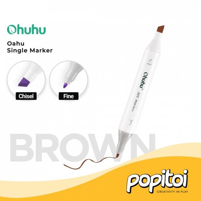 

PROMO OHUHU SINGLE Oahu (Fine & Chisel) - BROWN SERIES | 322 Colors Refill Marker Satuan