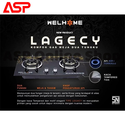 WELHOME LAGECY 2 TUNGKU Kompor Tanam Kompor Meja