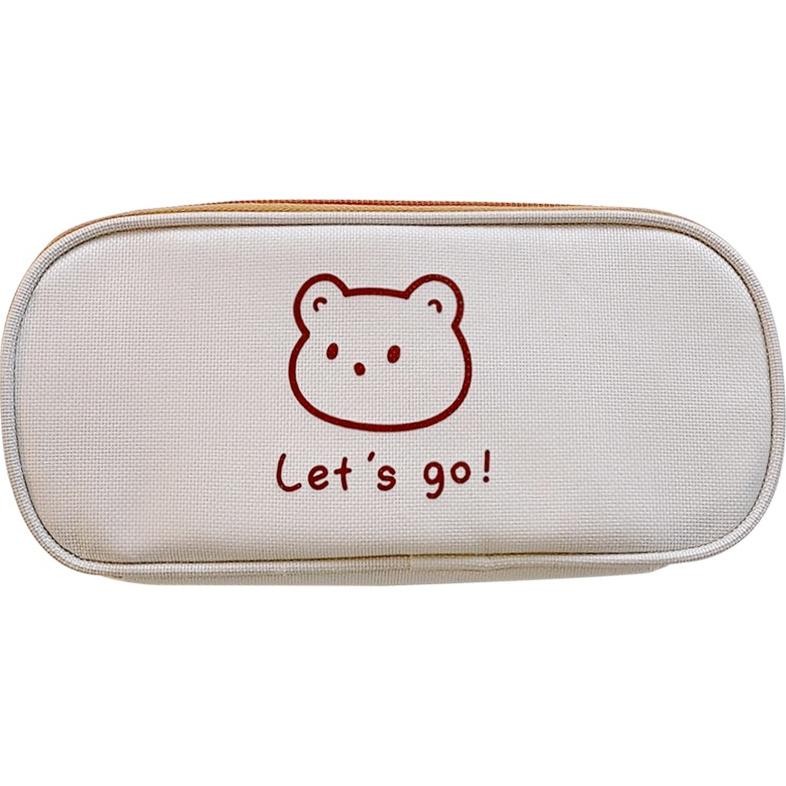 

COD Mismi Annette Pencil Case Kotak Pensil Cute Bear Sekolah Perempuan Trendy - K1A Ox04