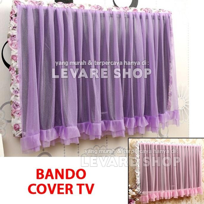 Cover / Sarung / Bando Tv Renda + Penutup Layar ( 37" - 43 INCH )