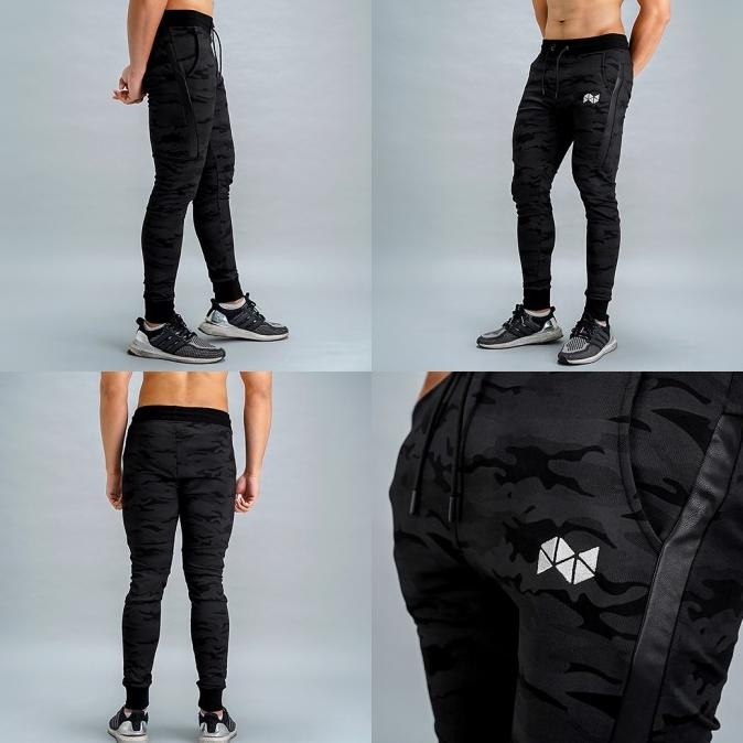 NEVERES Leather Stripe Jogger