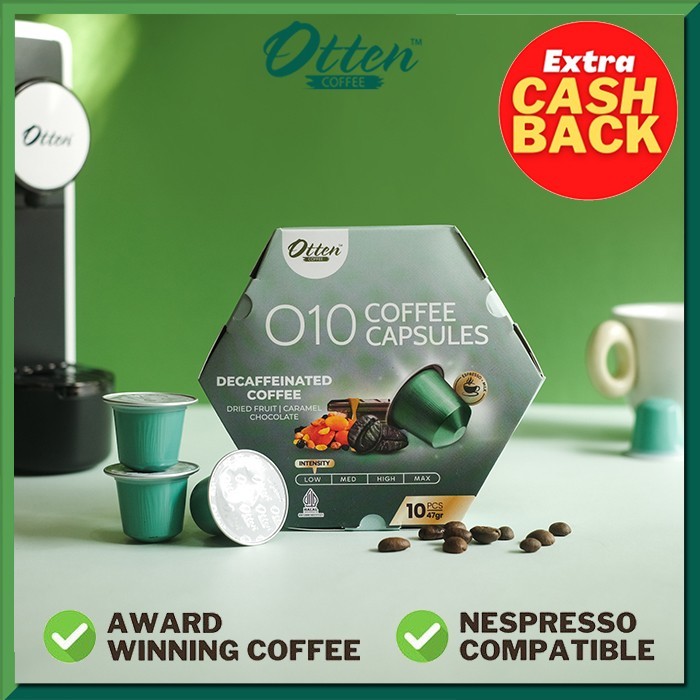 

TERBARU! Kopi Kapsul - O10 Decaffeinated Coffee Capsule Kapsul Nespresso Compatible - Otten Coffee