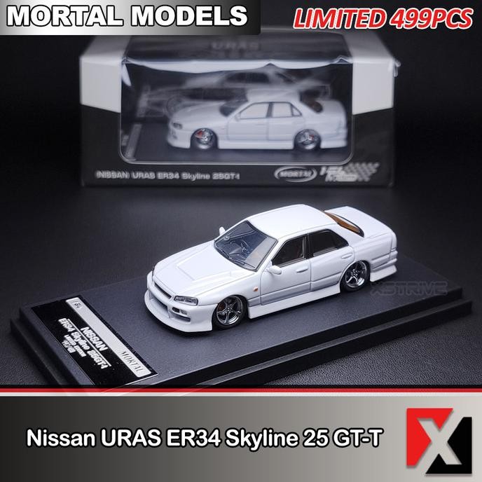 MORTAL 1:64 Nissan URAS ER34 Skyline 25GT-T White