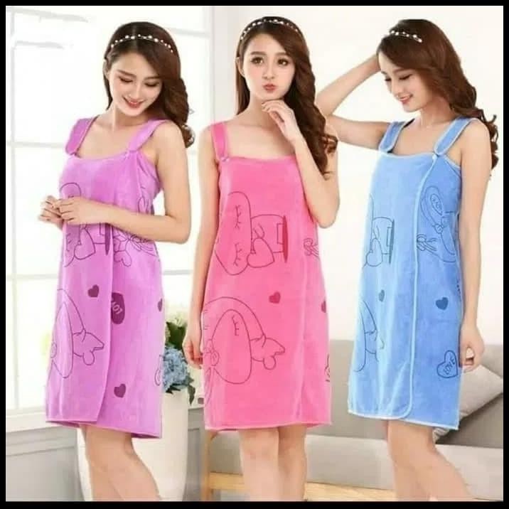 Baju Handuk Motif Dewasa - Wearable Bath Towel