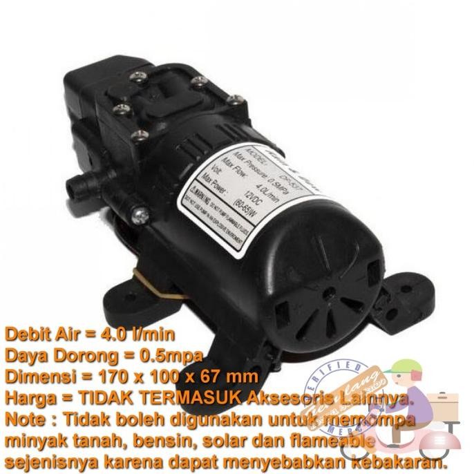 POMPA AIR DC 12V 12 VOLT TEKANAN TINGGI AKUARIUM STEAM STIM CUCI TERBATAS
