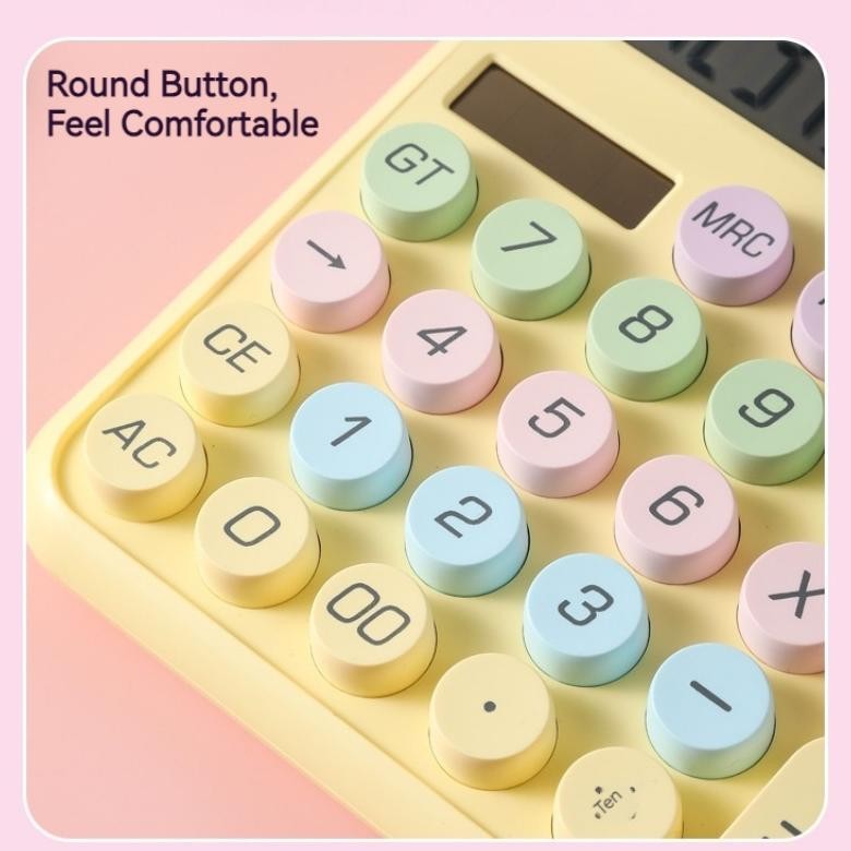 

SPECIAL Penjual LokalBesar Keyboard Calculator Kalkulator Tenaga Surya 12 digit Layar ultra lebar Macaron Multicolor Pastel Kalkulator Po-132