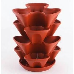 POT BUNGA TANAMAN SUSUN 4 TINGKAT VERTIKAL GANTUNG GREEN LEAF