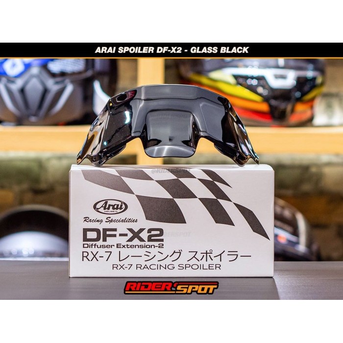 Aksesori Spoiler Helm Arai RX-7X Arai Helmet Wing Glass Black
