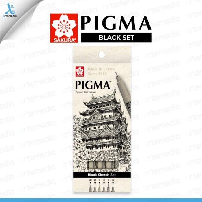 

SALE TERLARIS DRAWING PEN SAKURA PIGMA MICRON BLACK 6 SET A READYY