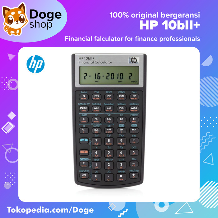 

HP 10bii+ Financial Calculator 10b 10bII 10 b II + plus Finansial Statistik NW239AA Hewlett Packard