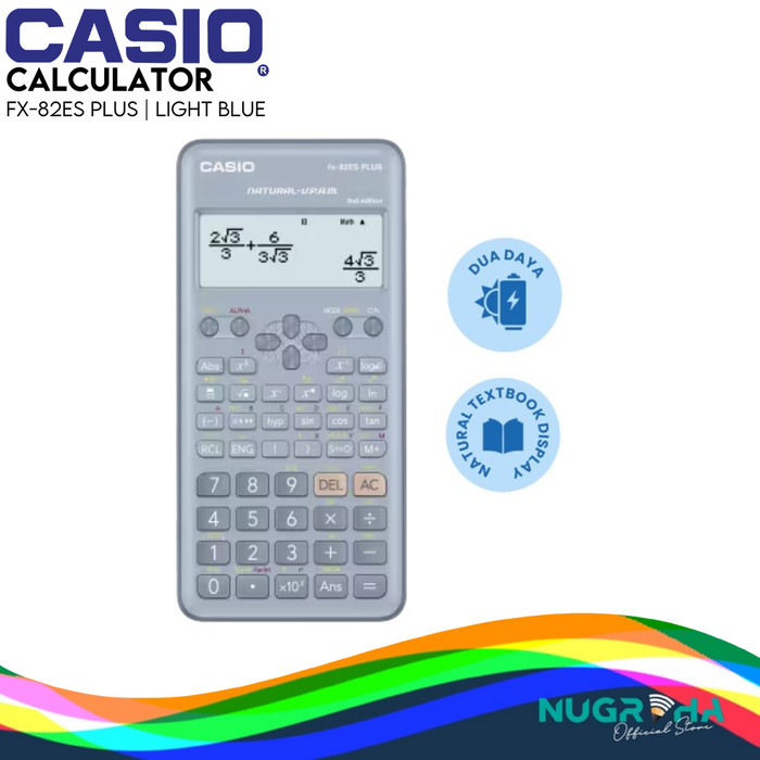 

Kalkulator Ilmiah CASIO FX 82ES PLUS 2nd Ed Scientific Calculator