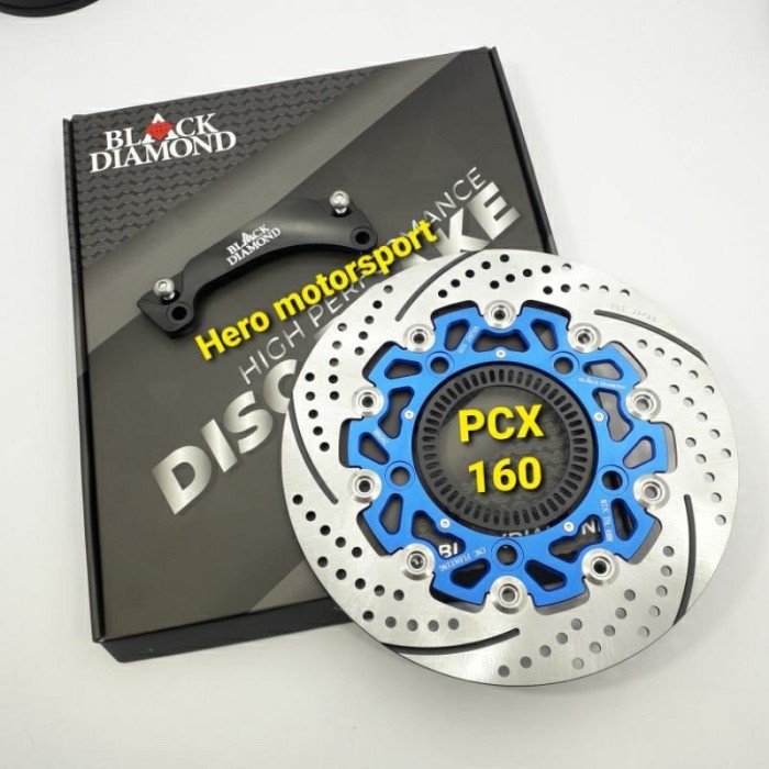 Disc Piringan Cakram Depan Blackdiamond PCX 160 ABS Piringan Nyatuh Sensor 260mm Plus Breket Best