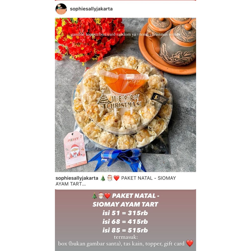 

Siomay Ayam Tart Paket Hampers Natal / Christmas Edition