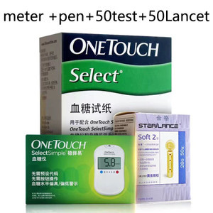LabTestKit One Touch Select Simple Blood glucose meter Glucometer Tester with 50pcs Test Strips Home