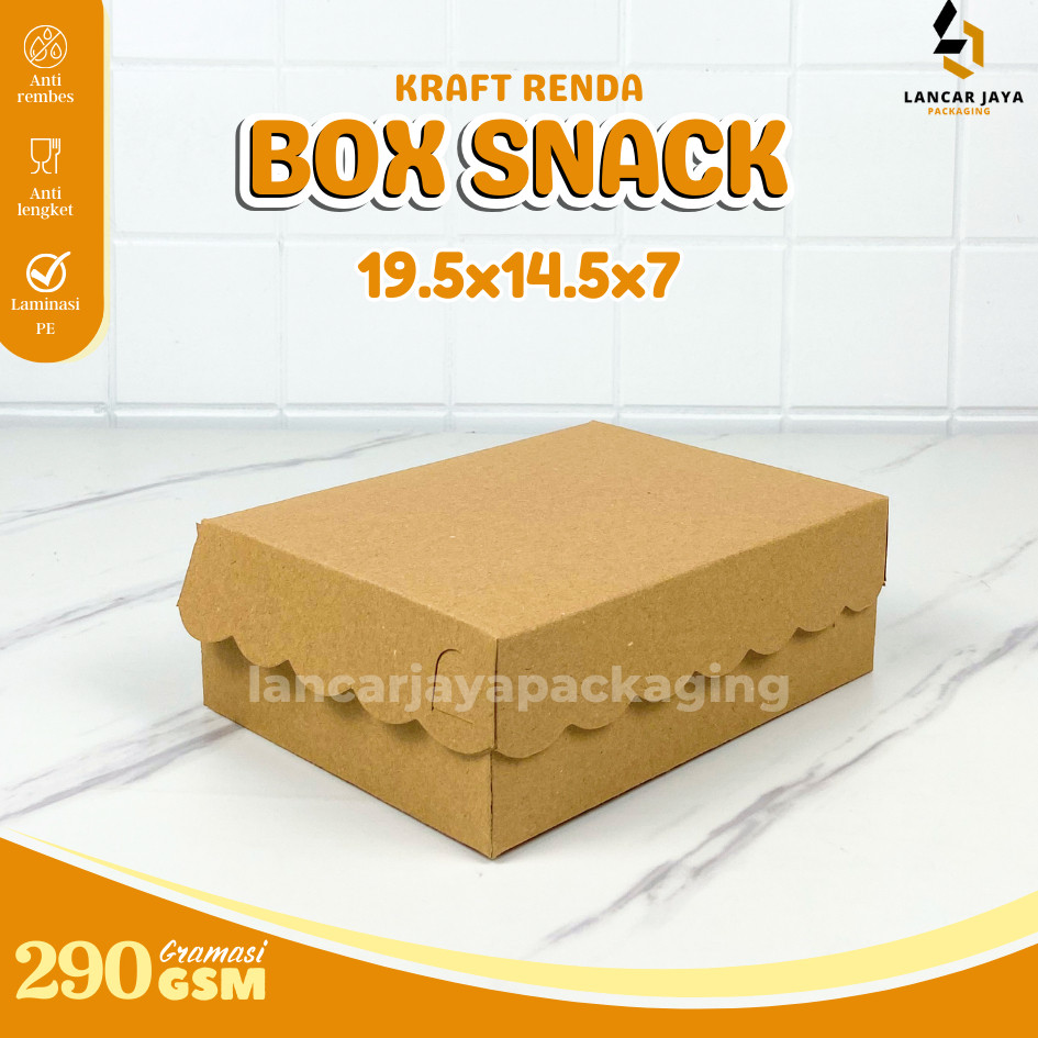 

Box Martabak Donat Kotak Kue Snack Roti Jajan Dus Kraft R7 Kemasan Makanan 21X13.5X4.5 / 19.5X14.5X7