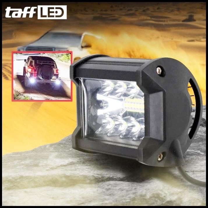 Lampu Tembak Mobil 12V TaffLED Light Sorot Kabut Offroad 60W 4 Inch