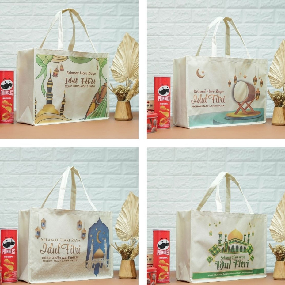 

Tas Bingkisan Lebaran Ukuran Jumbo T30 P40, Tas Parcel Hari Raya Idul Fitri Bahan Polyester