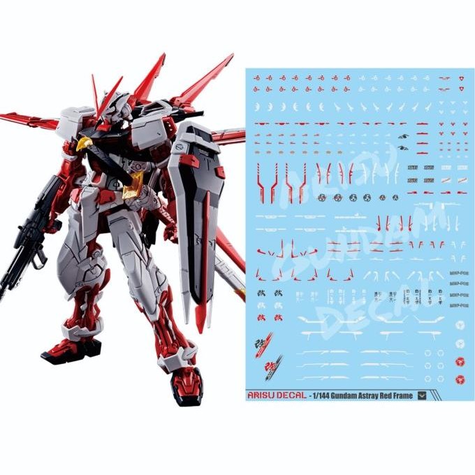 Promo Water Slide Decal Gundam Astray Red Frame HG RG 1/144 Arisu Decal COD