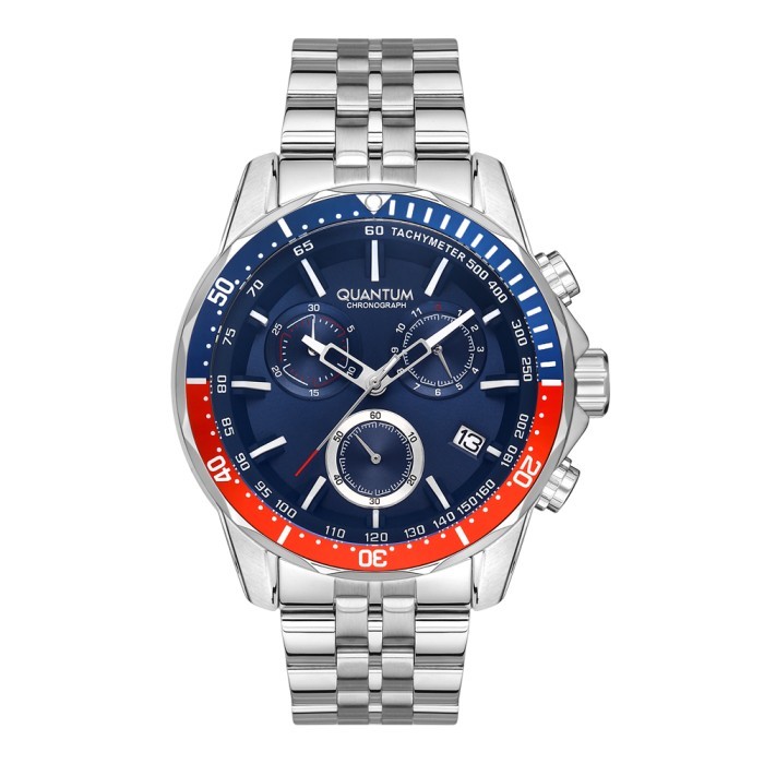 Jam Tangan QUANTUM Powertech Pria Original QTM PWG1036.390 Blue Red Dial
