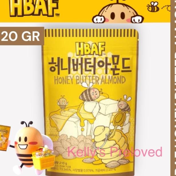 

Hbaf Honey Butter Almond 120 Gram Acang Almond Lapi Madu Orea