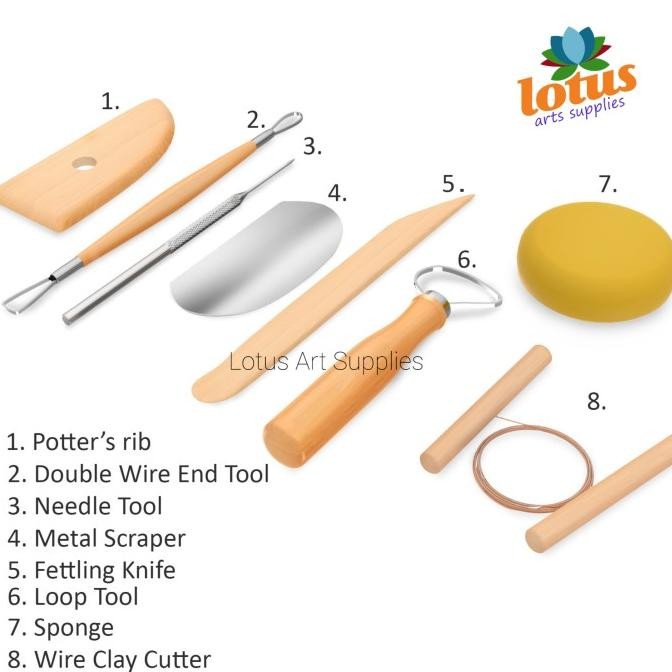 

Promo Clay Sculpting Pottery Crafting Tools Set 8 COD