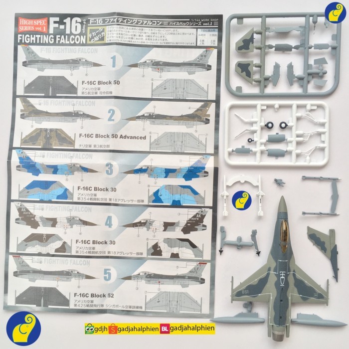 Best seller ~`~ F-Toys High Spec 1/144 - F-16 Fighting Falcon - Hasegawa Academy ~~~