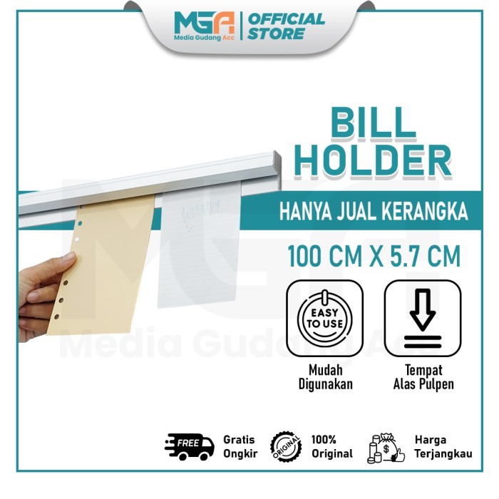 

BILL HOLDER 100CM / CAPITAN NOTA STAINLESS / PENJEPIT KERTAS BON BILL