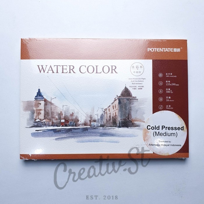 

HOT PROMO Potentate Watercolor Pad Medium COLD PRESSED 19 x 13 cm